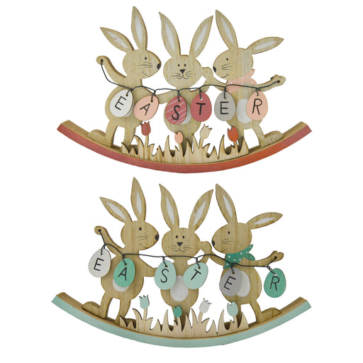 Single Rocking Easter Bunny Stand - One Selected At Random
