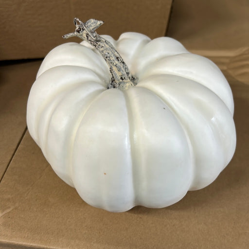 18 x 9cm White Pumpkin