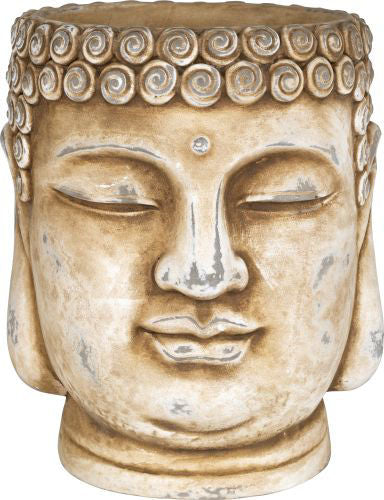 Buddha Head Cement Planter - Medium Size 18x14cm