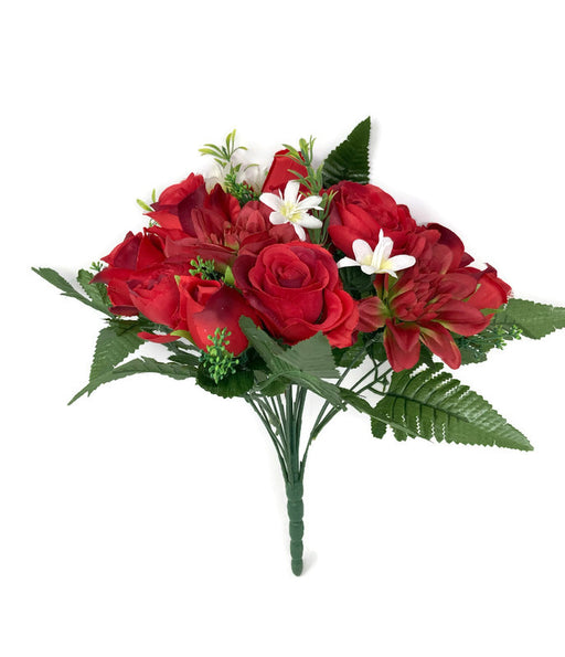 Rose Dahlia & Ranunculus Bush - Red
