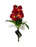 Small Pansy Flower Spray x 24cm - Red