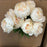 9 Head Cream Peony Flower Bush x 40cm