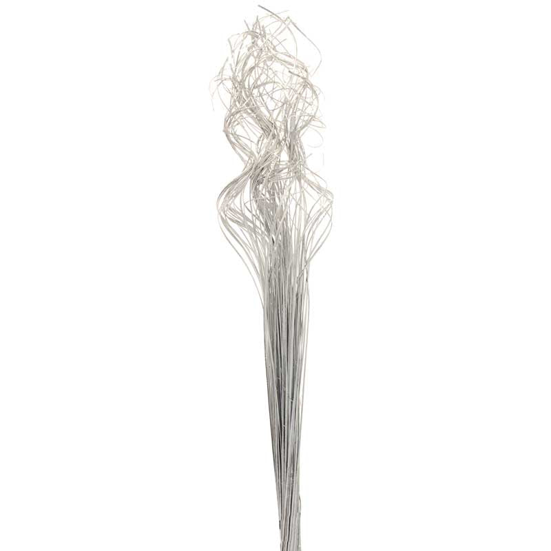 Ting Ting Curly Stems x 76cm Silver — Artificial Floral Supplies