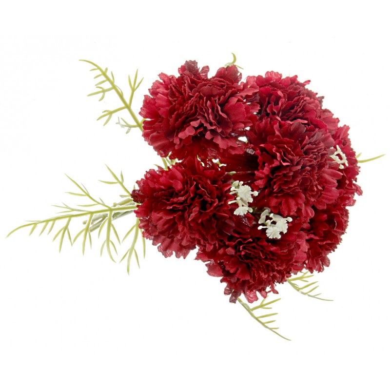 Red Carnation Flower Bouquet x 37cm — Artificial Floral Supplies