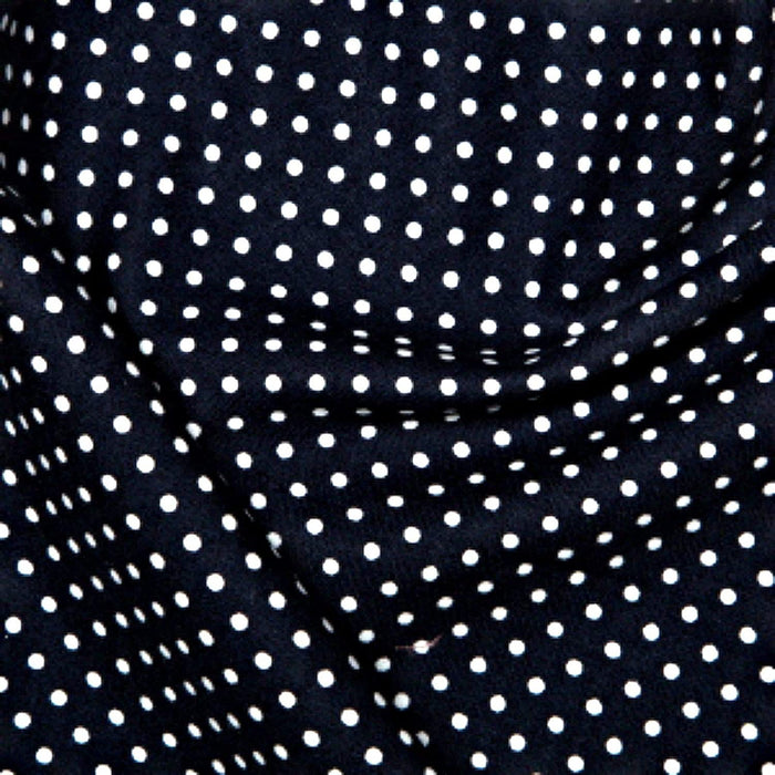 1 Metre 3mm Polka Dot 100% Cotton Poplin Fabric x 112cm wide - Navy