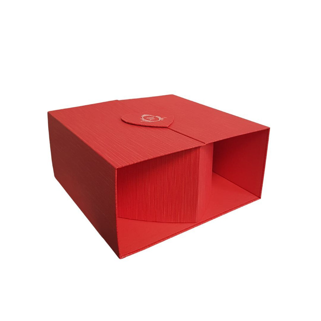 Oxford Lined Red Heart Surprise Style Gift Box Red — Artificial