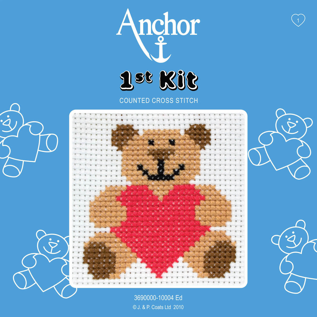 Kit De Broderie Au Point De Croix 'Bear/Love' – Designs For The Needle, Tout Neuf