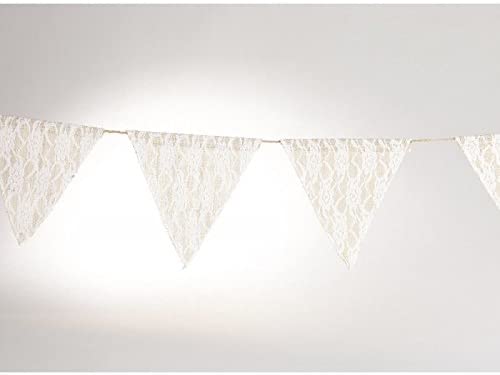 Burlap & Lace Bunting - 12 Flags