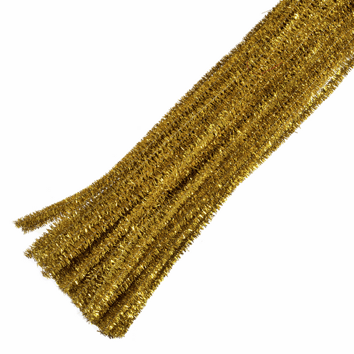 30 x Chenilles Pipe Cleaners  30cm x 6mm - Gold Glitter