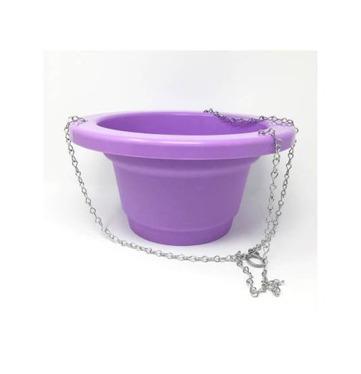 Plastic Hanging Basket With Metal Chain - Lilac