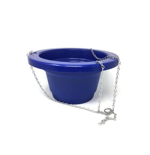 Plastic Hanging Basket With Metal Chain - Dark Blue