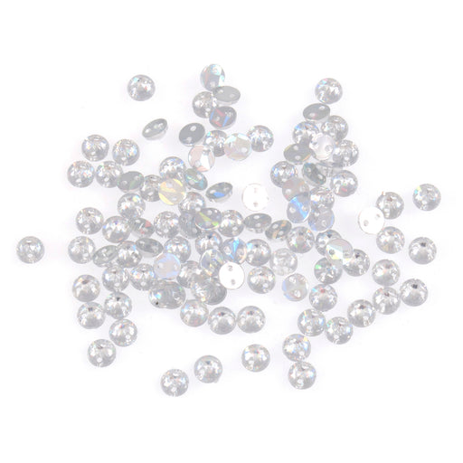 100pcs Sew-On Bling Round Gems  5mm : Iridescent