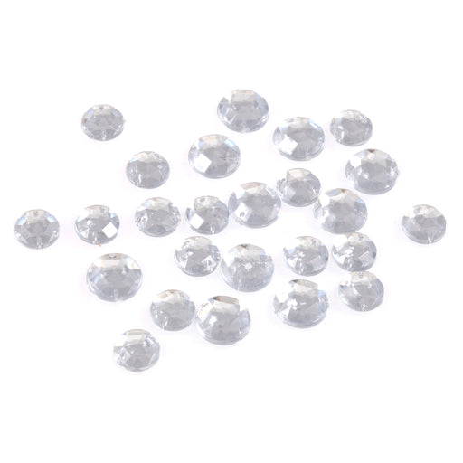 10pcs Sew-On Bling Round Gems  12+14mm : Clear