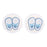 Baby Booties Blue Self Adhesive Card Toppers