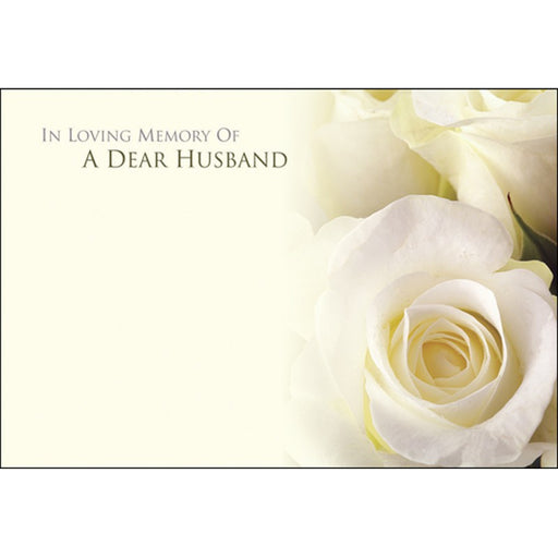 Pack of 50 Florist Cards - In Loving Memory Of A Dear  Husband