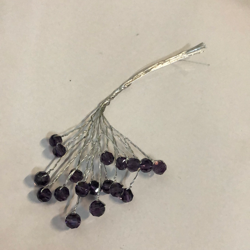 Acrylic Beads on wire - Grape