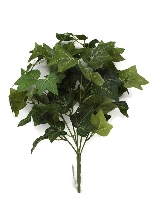 6 Stem Flocked Green Ivy Bush x 36cm
