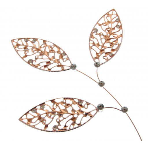 Lacy Leaves - Rose Gold x 23cm Long