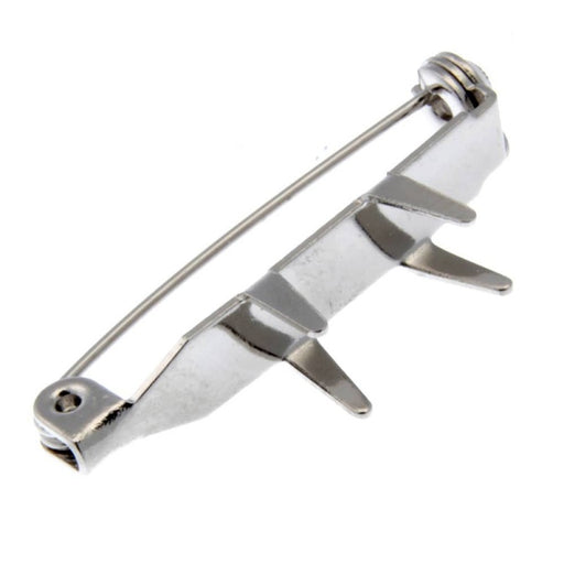 Silver Metal Corsage Clip - 3cm Long - 12 Pieces per Pack