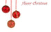 Happy Christmas Florist Message Cards 9 x 6cm - Red Baubles - Pack of 50