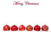 Happy Christmas Florist Message Cards 9 x 6cm - Red Baubles - Pack of 50