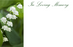 50  Florist Cards - In Loving Memory Lily Of The Valley