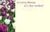 50  Florist Cards - In Loving Memory Dear Husband Mixed Tulips