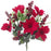 40cm Velvet Poinsettia & Eucalyptus Bush - Red