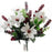 40cm Velvet Poinsettia & Eucalyptus Bush - White