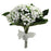 28cm Wrapped Gypsophila Bundle With Organza Bow - White