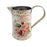 Vintage Style Metal Floral Print Jug - Rose & Home - 15cm