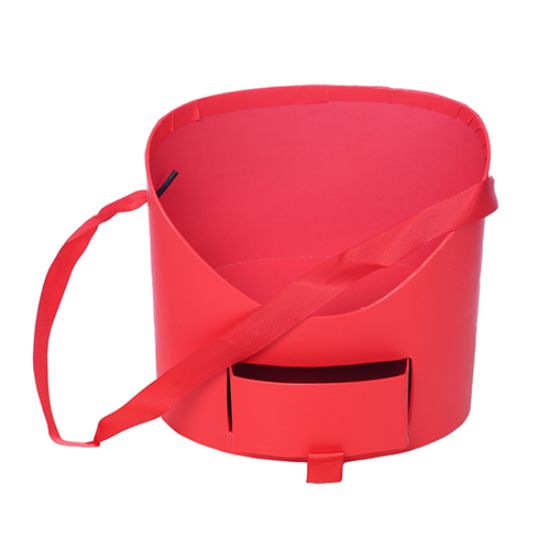 Red Flower Box with Drawer - 18cm