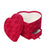 Velvet Touch Heart Shaped Flower Box With Drawer - Red