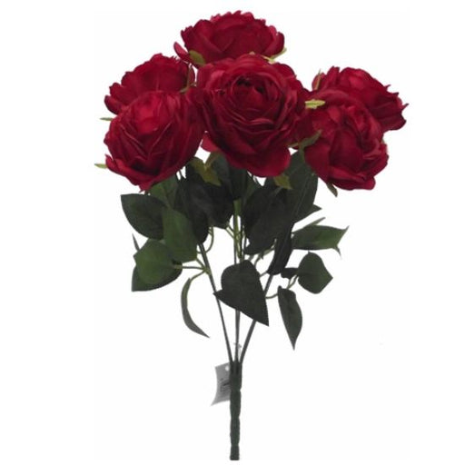 40cm Open Rose Bush - Red