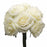 30cm Open Rose Bundle Ivory
