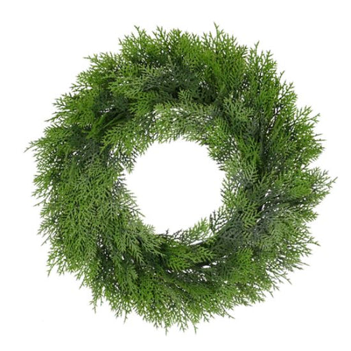 46cm (18 INCH) Conifer Wreath Light Green
