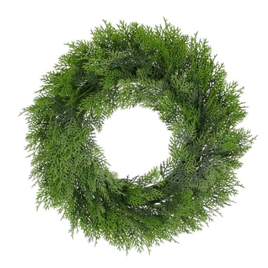 46cm (18 INCH) Conifer Wreath Light Green