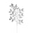 40cm Glittered Mini Leaf Spray Silver x 6pcs