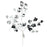 58cm Glossy Leaf Spray - Silver