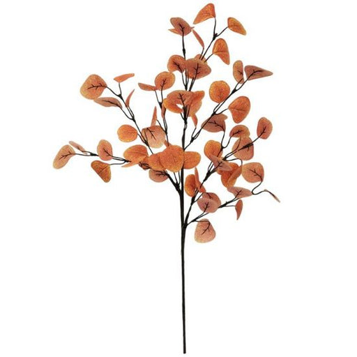 70cm Eucalyptus Spray Orange/Brown