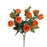 28cm Rose & Eucalyptus Bush - Orange