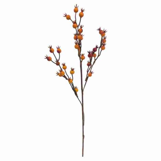 54cm Orange Berry Spray