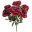 45cm Large Open Rose Bush 7 Head Red