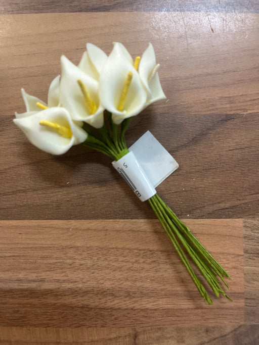 12 stem ivory miniature foam calla lily