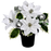 Poinsettia Bauble & Holly  Grave Vase Container  - White