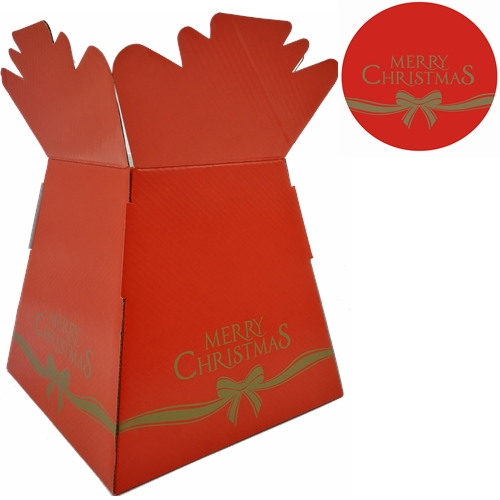 Single Red Merry Christmas Porto/Living Vase