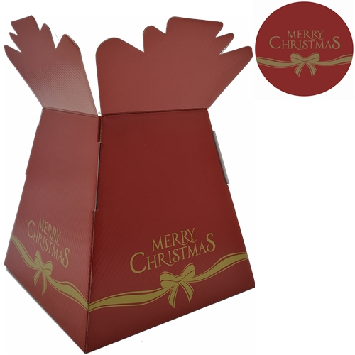 Red Merry Christmas with Bow Porto/Living Vases x 30