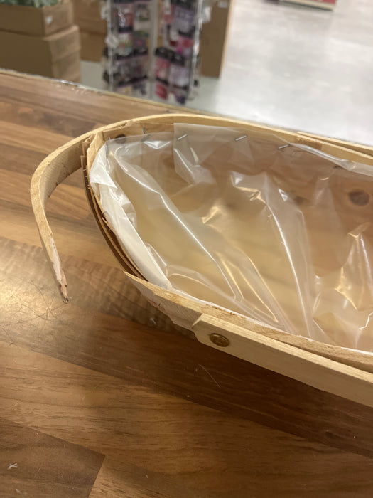 DAMAGED Natural Suffolk Trug with Movable Handle - 30 x 20cm
