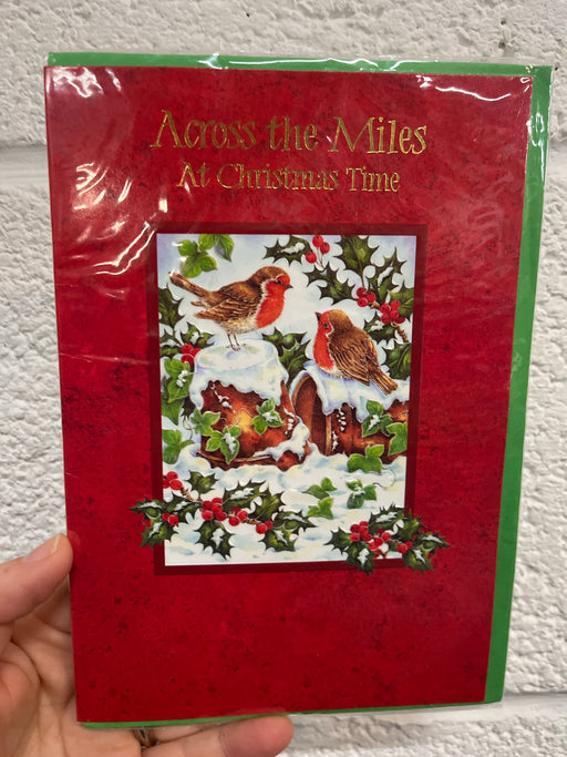 7x5" Across the miles at Christmas time Card - Robin image