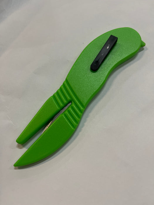 Green plastic box cutter / opener